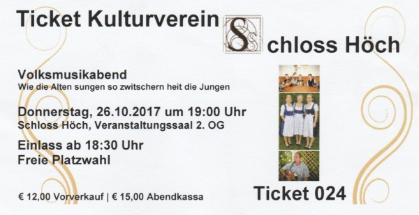 Ticket Schloss Höch